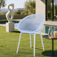 Paquet de 2 chaises longues bleues toutes saisons de haute qualité Pour une exposition extérieure. Aucun entretien, aucune tache. 90 secondes, patins anti-rayures. Support ergonomique de 300 lb. Respirant-781225959