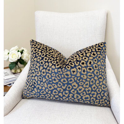 Housse de coussin lombaire en velours Leopard