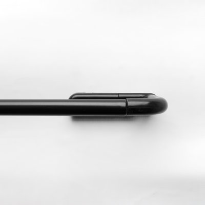 Tringle à rideau simple ajustable 3/4 "noir