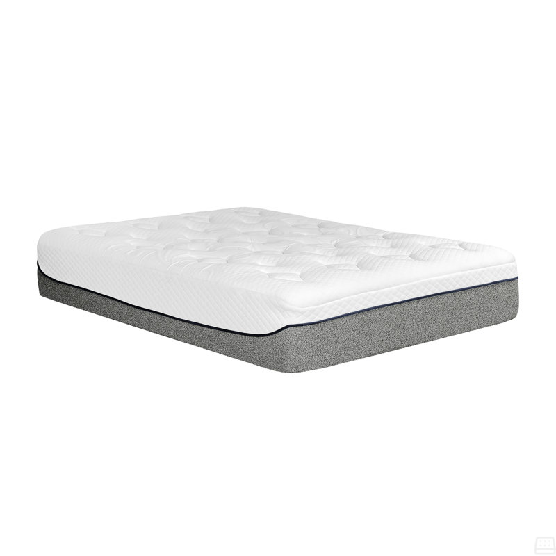 Ultra pelucheux 13 po Matelas moyen en mousse viscoélastique imprégnée de gel pour lit grand format dans une boîte avec housse en jacquard double couche