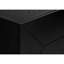 Meuble télé moderne de 72 pouces de style Mid-Century avec support multimédia en bois massif et stratifié noir, facile à nettoyer