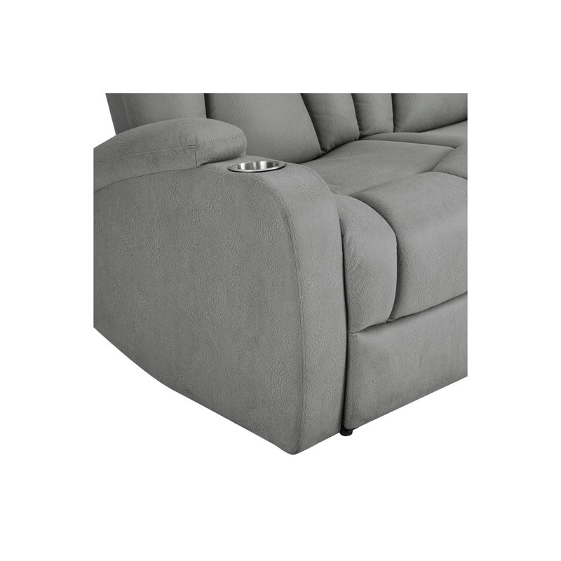 Cerri 2 Seater Electric Reclining Sofa, Dark Grey