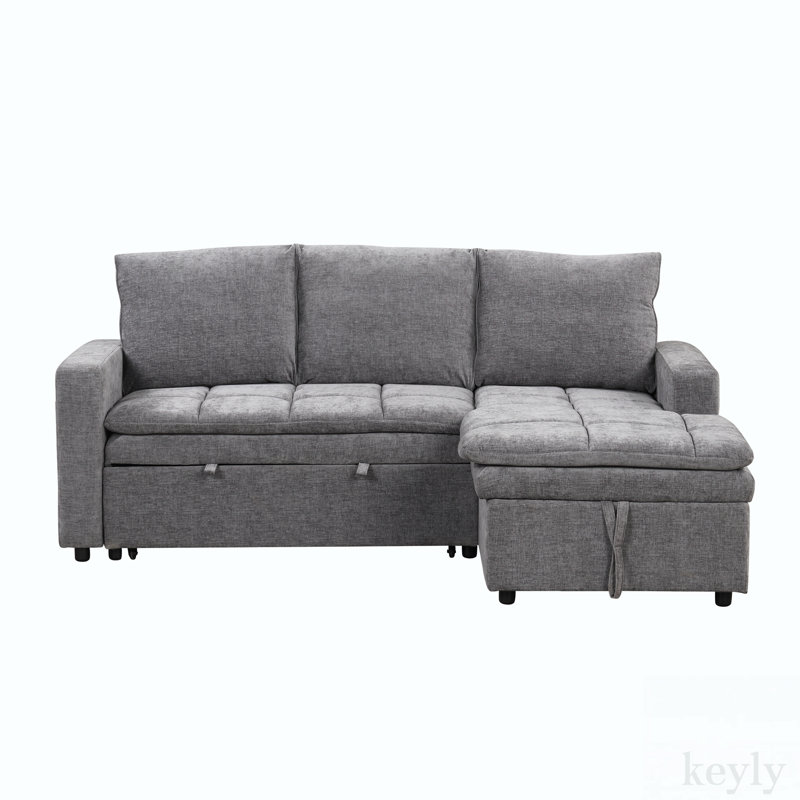 Accoudoirs carrés de 89 po, Polyester gris