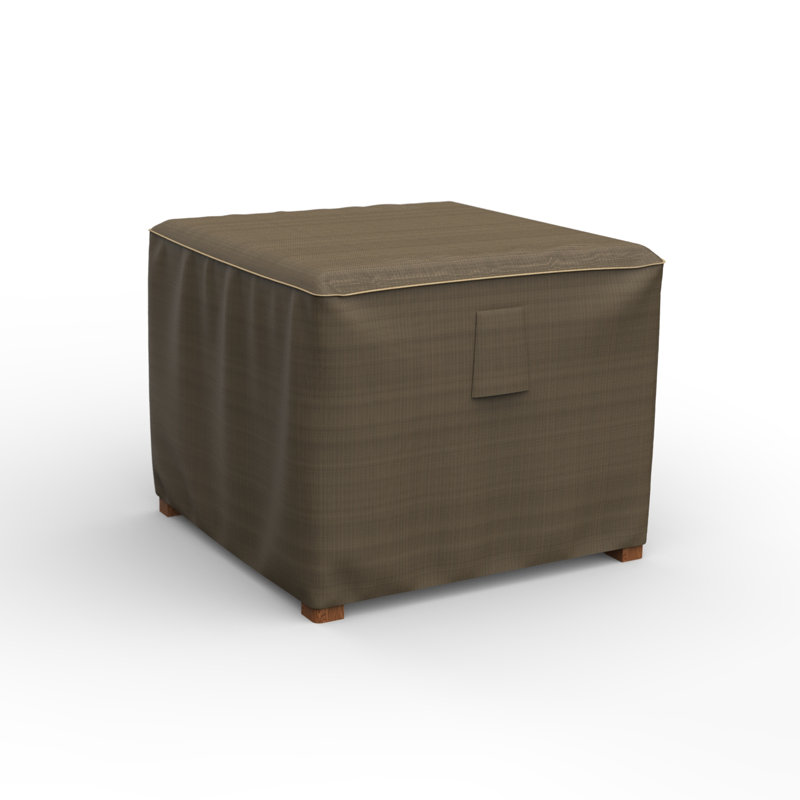 Hillside Weatherproof Patio Side Table/Ottoman Cover, 20" H x 22" W x 22" D