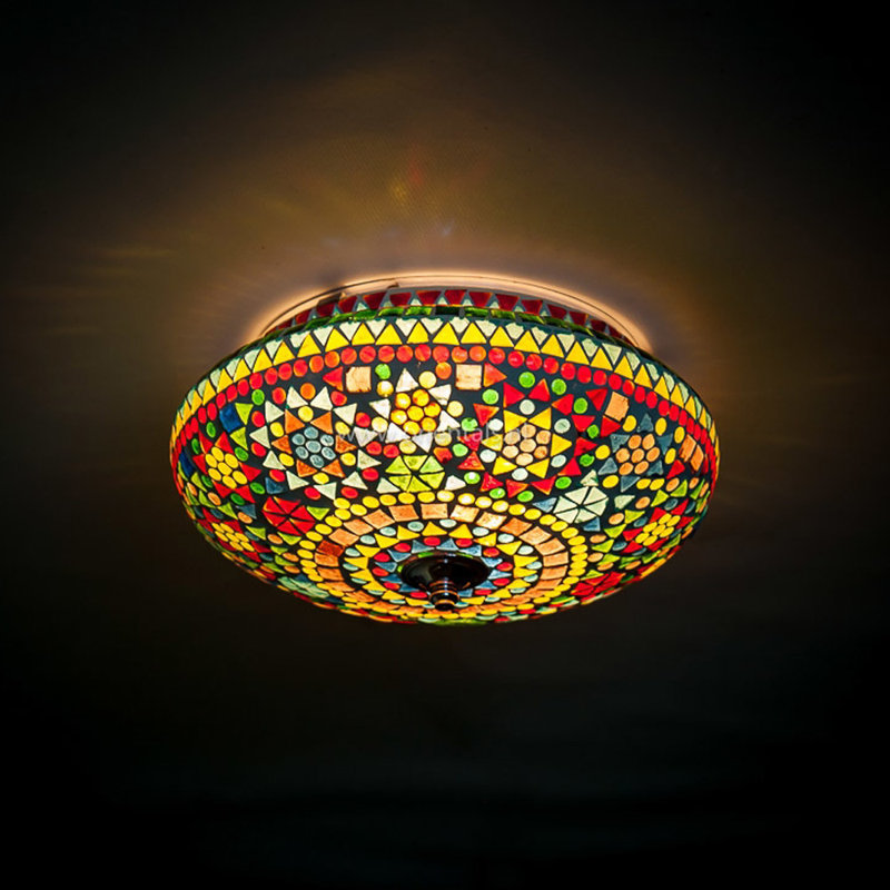 Chatfield Glass Flush Mount, Multicolour