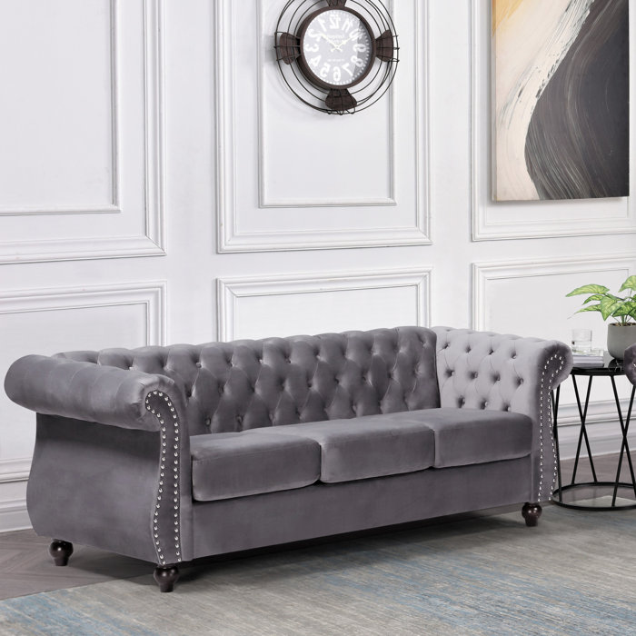 USP Furniture 82.6'' Velvet Sofa & Reviews | Wayfair