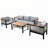 4 Pieces Outdoor Sectional Sofa Set 5-person Patio Seating Group Outdoor Conversation Set with Cushions and a Coffee Table for Patios, Gardens, or Balcony-80284335