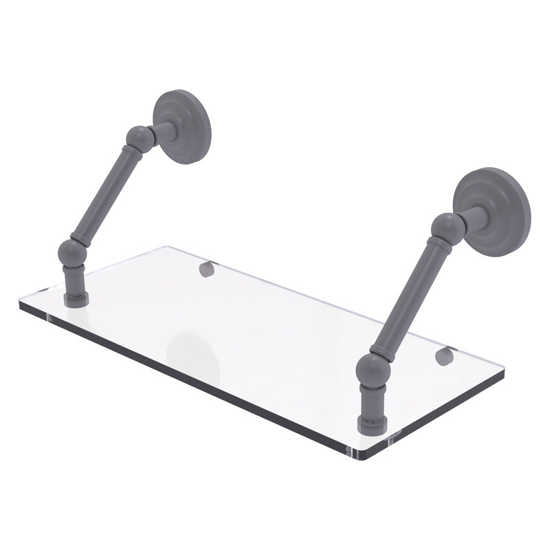 Jhene Bracket Shelf, Matte Gray, 8" H x 18" W x 8" D