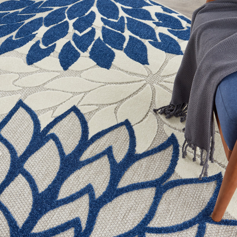 Floral Area Rug, Round 160cm