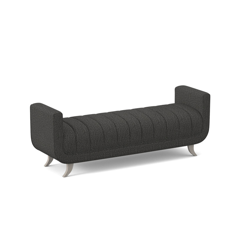 Salon Upholstered Bench, Venice Navy, Bisque