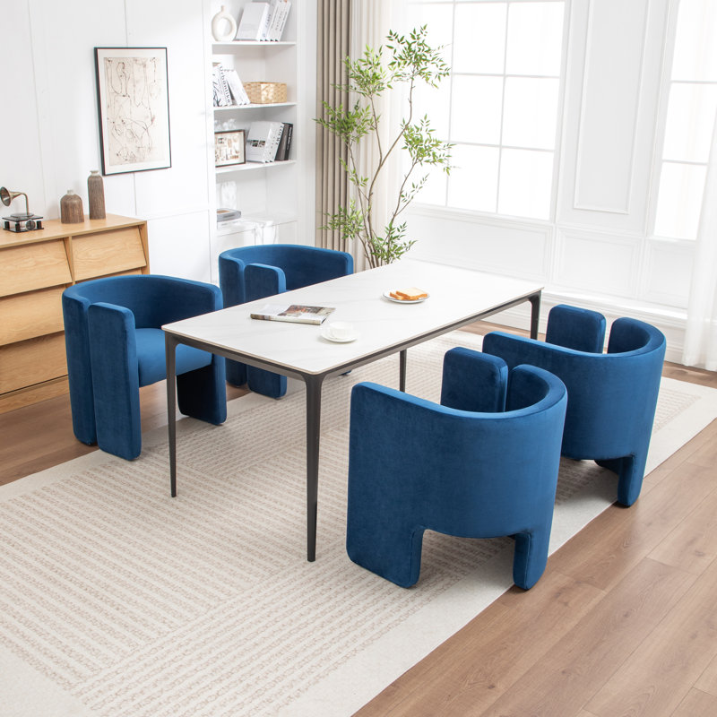 Chaises de salle à manger Modern, 4, Marine