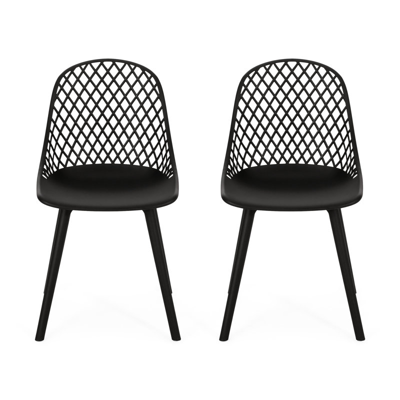Modern Outdoor Chair - Lily Chair In Black Polypropylene With Stable Frame And Finish, Seating Structure Material, Black