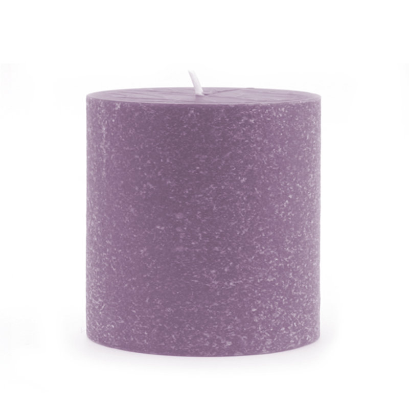 Bougie colonne non parfumée Timberline, Aubergine, H 6 po x l 3 po x P 3 po