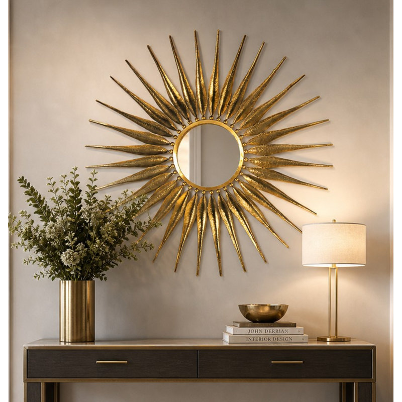 Cadence Sunburst Metal Wall Mirror