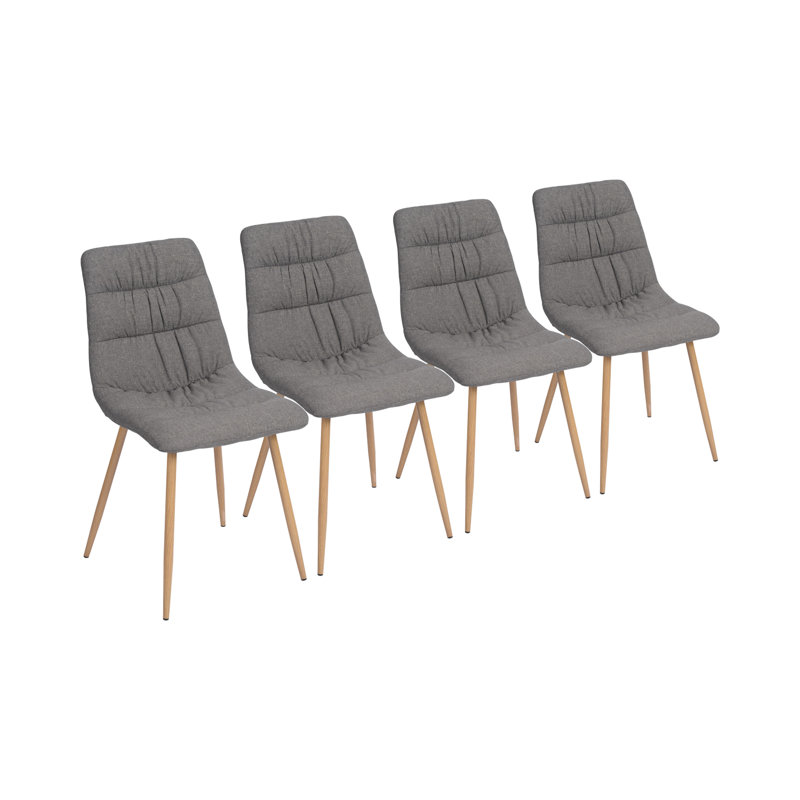 44cm H Fabric Upholstered Side Chair, Grey