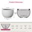 15,8 po Très grand pot à fleurs rond en béton blanc Crisp avec intérieur amélioré pour l'intérieur et l'extérieur-33045187-119437056