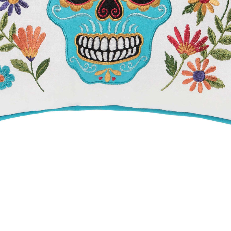 Sugar Skull Halloween Throw Pillow