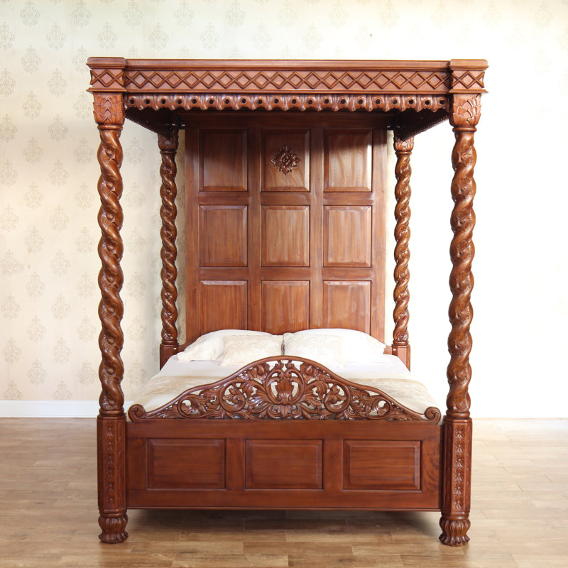 Solid Wood Bed, Super King (6'), Wax Polish