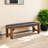 ACME ApoLo Bench, Espresso Synthetic Leather & walnut