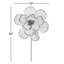 10" x 20" Burgundy Velvet Bead Trim Magnolia Stem. It includes three pieces per bag.-844064429