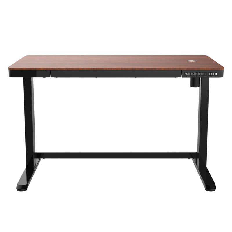 Bureau debout à hauteur ajustable Cashwell, Noyers