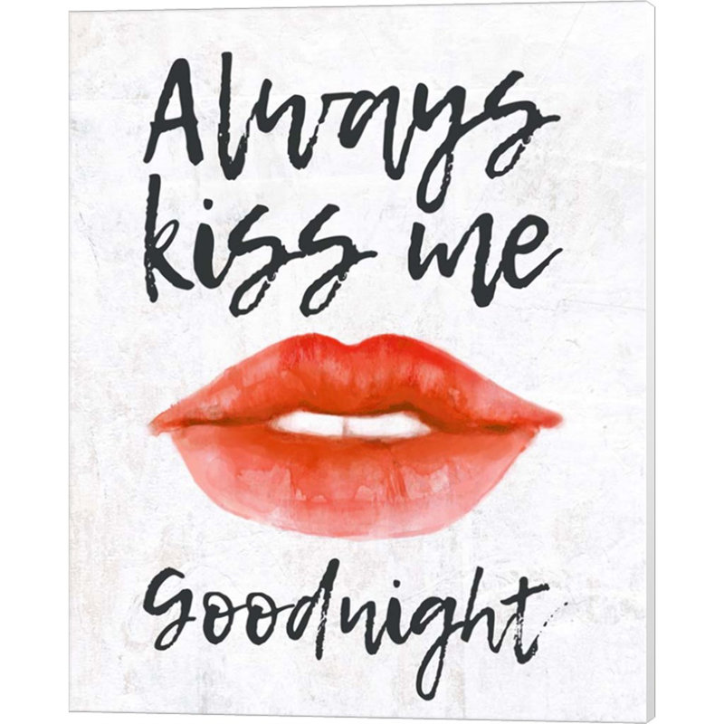 «Lips - Kiss Me Goodnight» par Color Me Happy, art mural sur toile