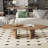 " Walnut Ash Wood Coffee Table | Solid Wood & Mdf | Modern Minimalist For Small Spaces