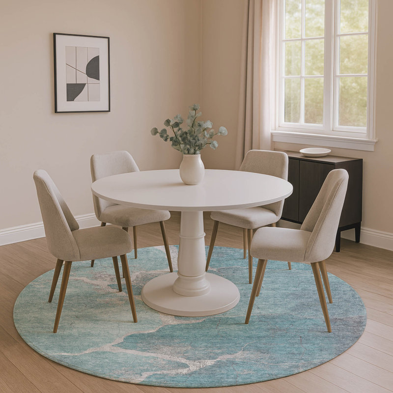 Premium Machine Washable Farolt AMF1889 Abstract Rug/AMF1889TE, Round 8'
