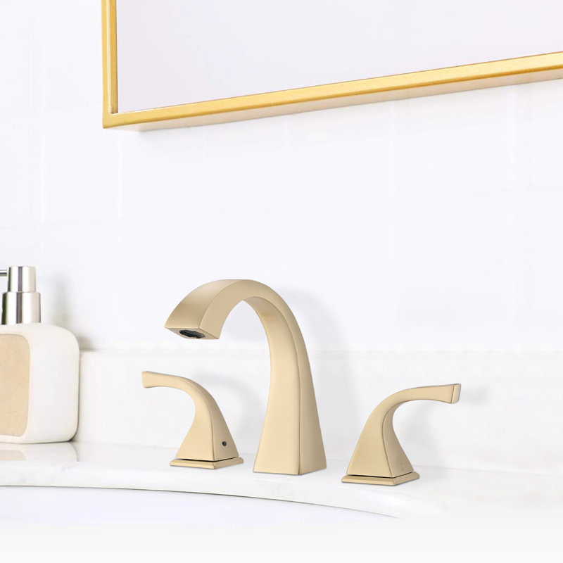 2 robinets de lavabo de salle de bain avec bonde, or brossé et durable, débit de 1,8 gallon par minute, centres de 8 po, hauteur du bec de 4,25 po, portée de 5,45 po, poids du produit de 4,5 lb, livraison de 5,73 lb 16,14 * 12,79 * 3,34 dans le paquet
