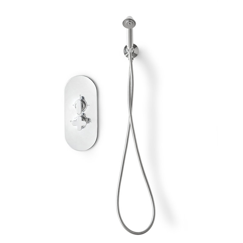 Twenties 3-Way Thermostatic Mixer, Chrome