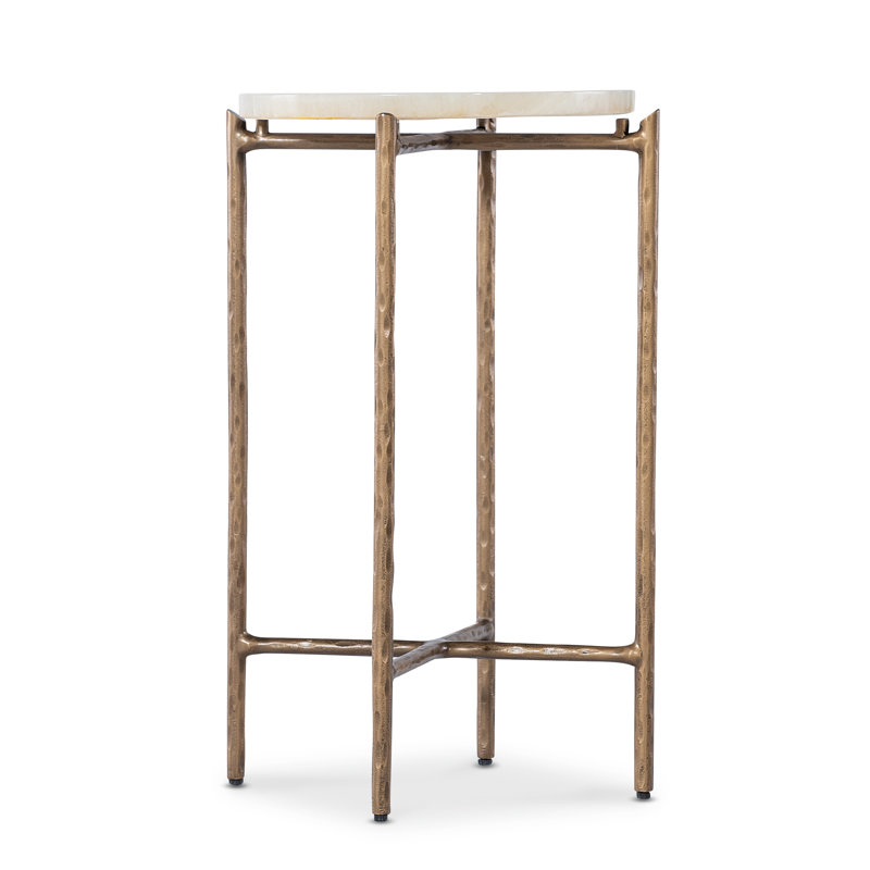 Melange Stone End Table
