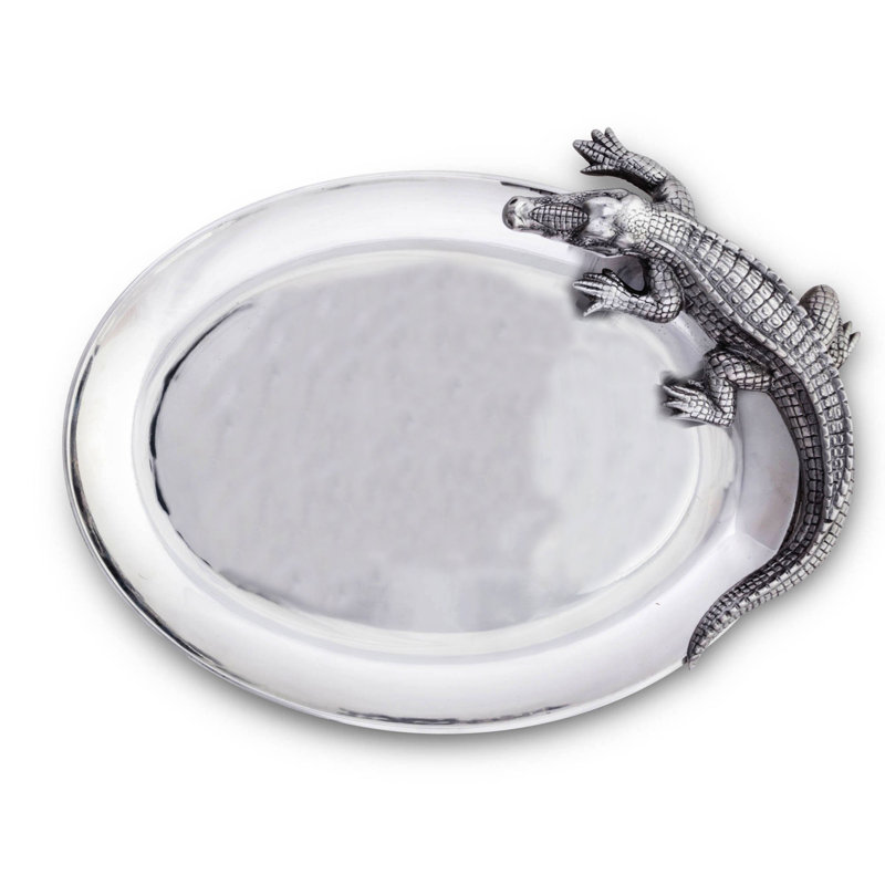 Arthur Court Designs Alligator Aluminum Platter