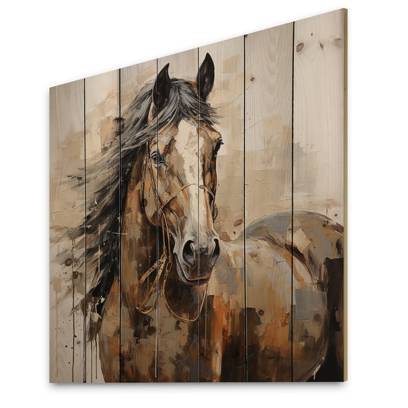 Hayzen - Décoration murale animaux sur bois de pin naturel, H 15 po x l 15 po