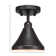 Eilif Vintage 1 Light Semi-Flush With Dark Granite Cone Metal Shade