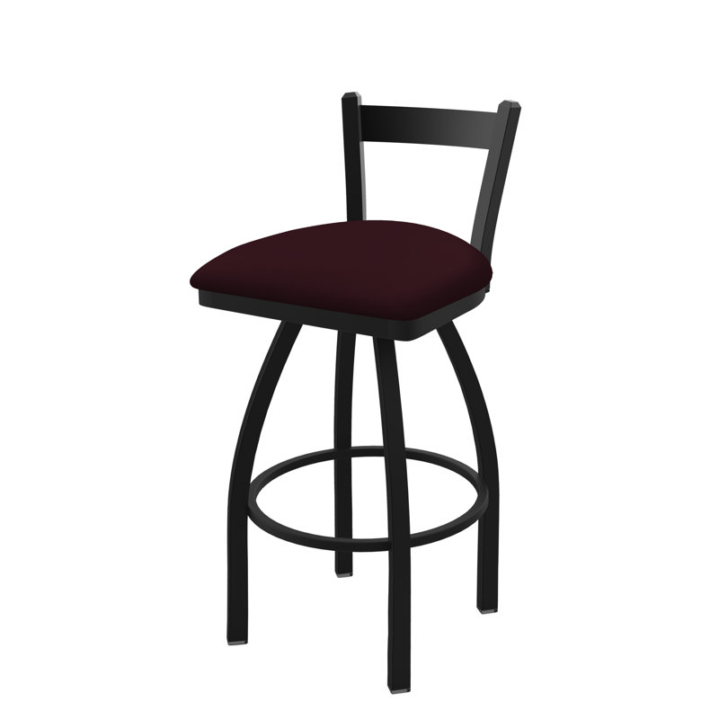 Tabouret de bar 821 Catalina, Bordeaux Canter, Noir froissé, Tabouret de comptoir (assise de 25 po de hauteur)