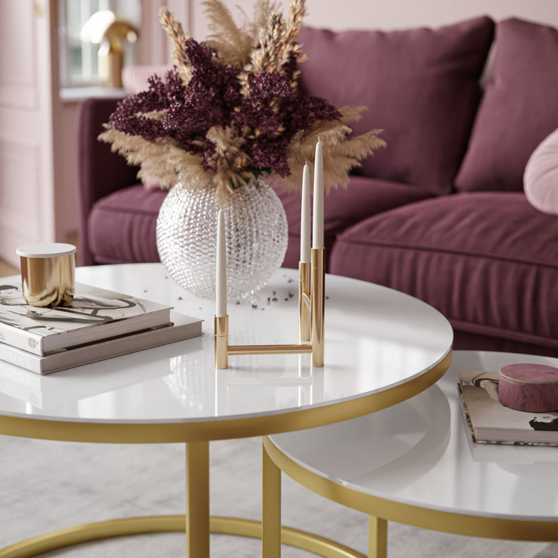Englevale Frame Coffee Table, High Gloss White