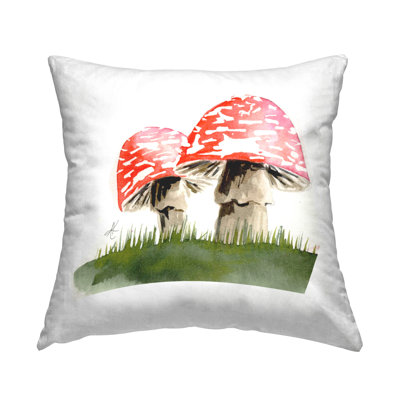 Coussin décoratif rouge imprimé par Alexandria Gilbert Kincaid
