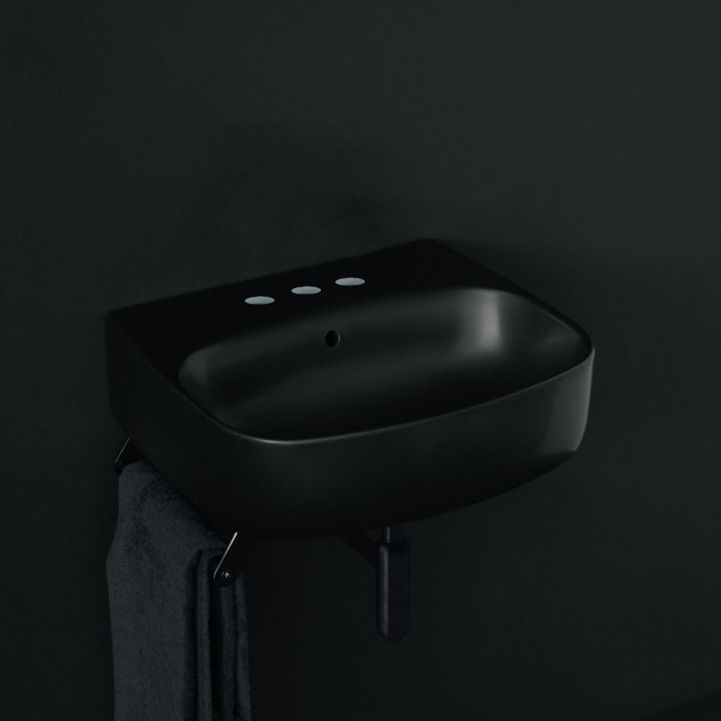 Nolita 27.6'' L Bathroom Sink, 8" Centers, Matte Black