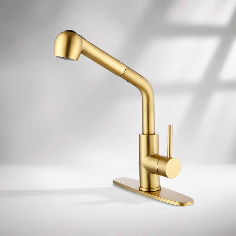 Robinet d'évier de cuisine à poignée unique avec douchette extractible, contrôle facile de la température et deux modes d'eau pour une utilisation polyvalente