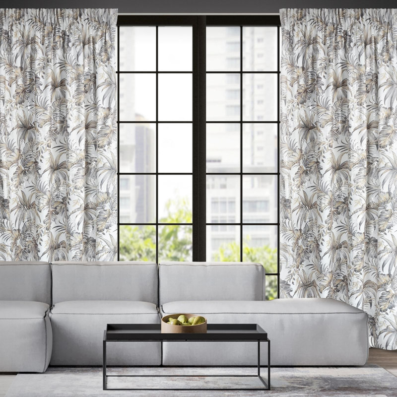 Sandersen Slot Top Blackout Curtain, White