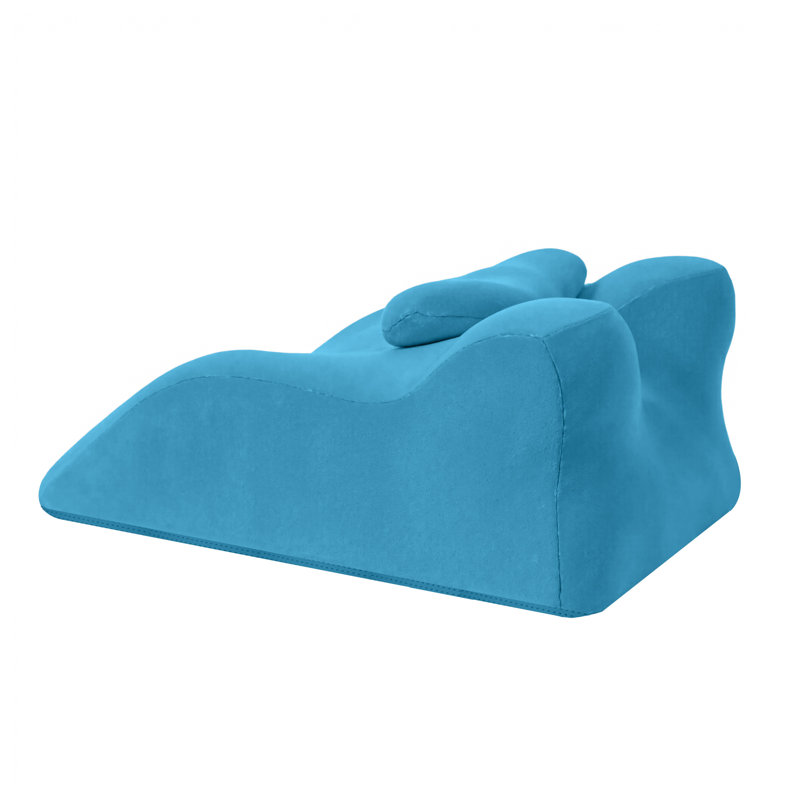 Oreiller ergonomique en mousse à mémoire de forme avec housse en velours amovible - Support multifonctionnel pour les jambes et le dos du lit