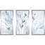 «Blue Misty Leaves», impression sur acrylique 3 pièces-706497924