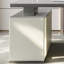 Bureau rectangulaire en pierre + bois manufacturé + acier inoxydable avec 3 tiroirs-109670643-109670639-109670641