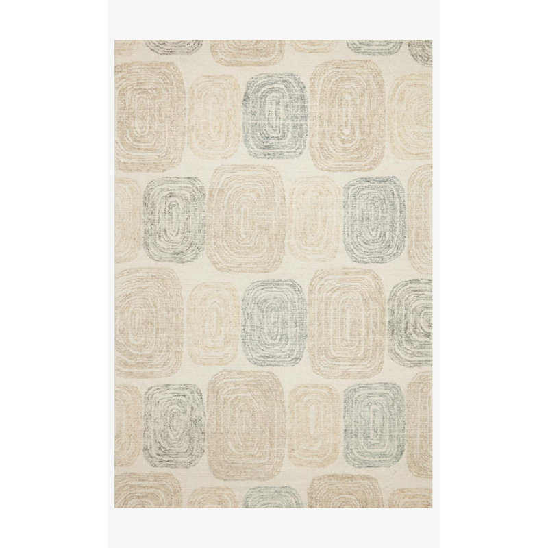 Manon Wool Abstract Indoor Rug, Square 1'6"