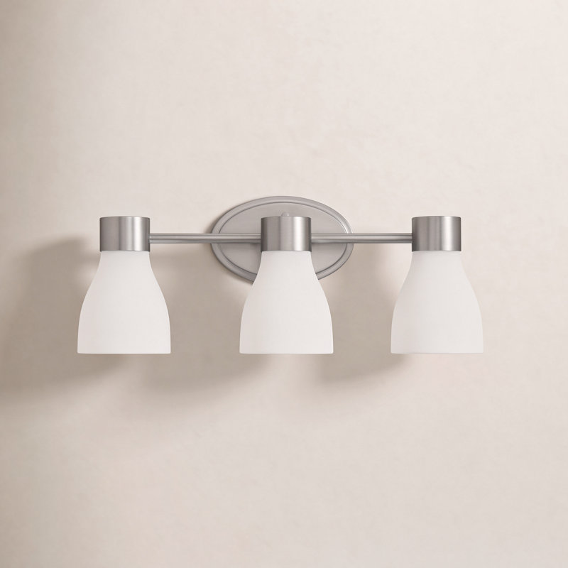 Jessa Dimmable Vanity Light, 3, Brushed Nickel