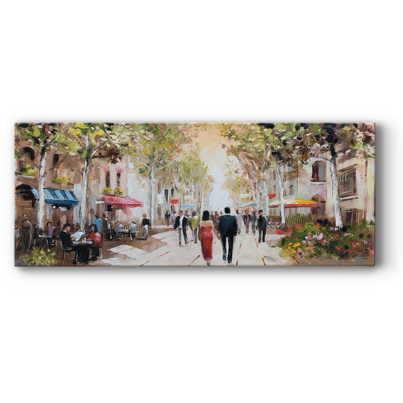 Toile tendue Paris-bleu sarcelle III-Gallery, H 12 po x l 30 po x P 1,5 po