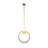 1 - Light Dimmable LED Pendant With Clear Crystal Beading-94722950