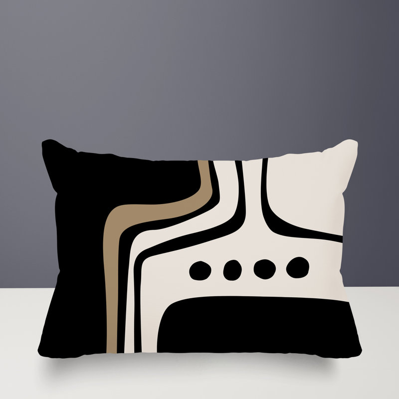 Coussin lombaire réversible intérieur / extérieur Sofi Minimalist, H 14 po x l 20 po, Crème, crème