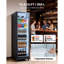 Réfrigérateur commercial pour marchandise, réfrigérateur à porte vitrée 12,4 pieds cubes / 350 L, réfrigérateur vertical pour boissons avec 5 tablettes réglables, lumière DEL douce et roulettes pour les bars à domicile
