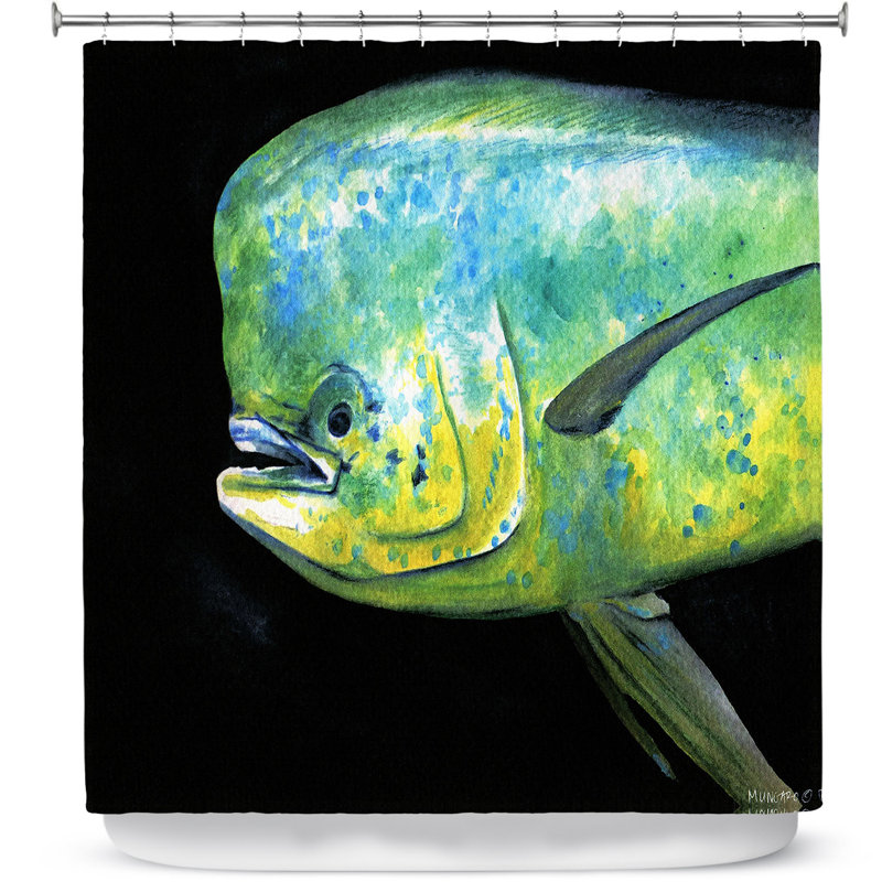 Rideau de douche simple anora anora fish Hulsey